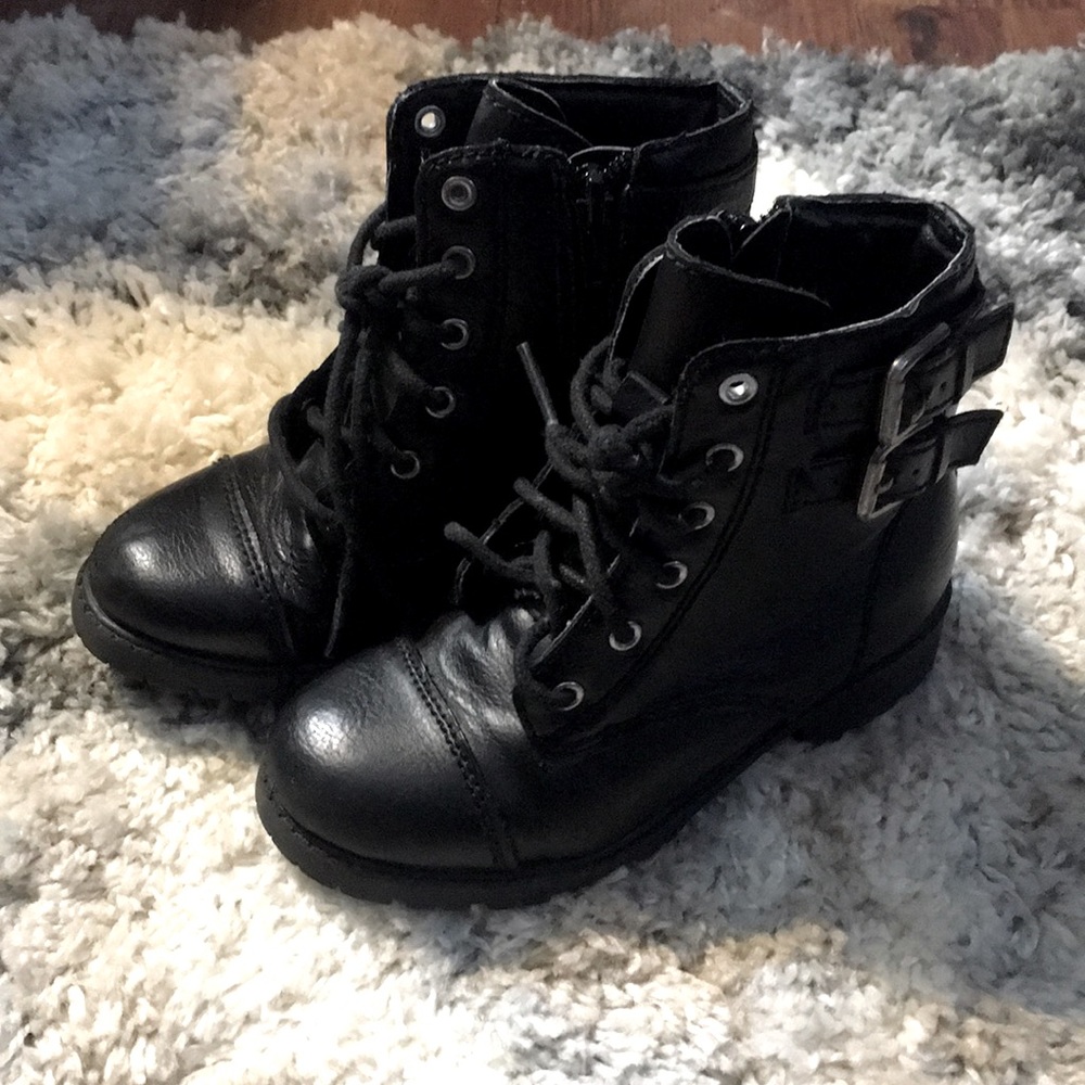 Toddler girl biker boots